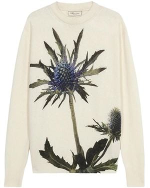 Blumarine Trui Met Bloemenpatroon En Ronde Hals - Naturel