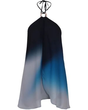 Baobab Kira Ombré-Effect Halterneck Mini Dress - Blue