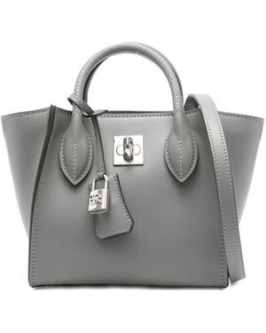 Ermanno Scervino Sac Cabas À Détail De Cadenas - Gris