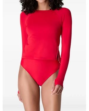 Watskin Sasha Langarmshirt Mit Reißverschluss - Rot