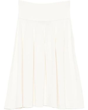 TOTEME Gonna Midi Svasata Con Vita A Coste - Bianco