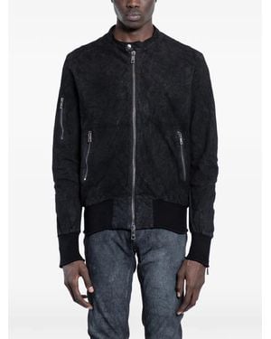 Giorgio Brato Veste De Moto À Fermeture Zippée - Bleu