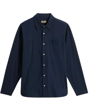 Woolrich Chest-Pocket Jersey Shirt - Blue