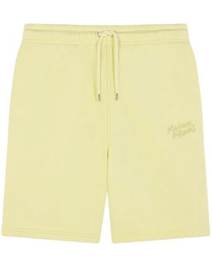 Maison Kitsuné Shorts Met Trekkoord - Geel