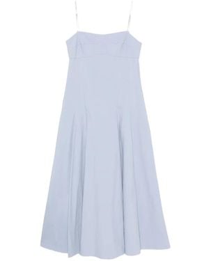 St. Agni Pleated Cotton Dress - White