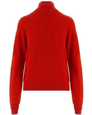 Sa Su Phi High-Neck Raglan-Sleeves Jumper - Red
