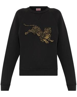 KENZO Sequin-Embellished Tiger Sweatshirt - Black