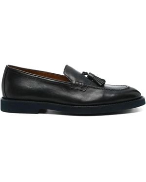 Doucal's Tassel Leather Loafers - Black