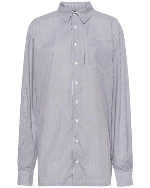 OTTOLINGER Rhinestone-Embellished Striped Shirt - Blue
