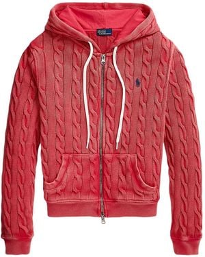 Polo Ralph Lauren ジップアップ スウェットシャツ - レッド