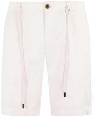 Myths Elasticated-Waist Drawstring Shorts - White