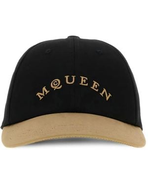 McQueen バイカラー キャップ - ブラック