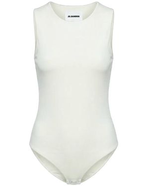 Jil Sander Ärmelloser Body - Weiß