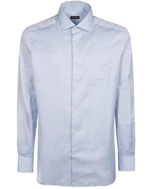 ZEGNA Cotton Shirt - Blue
