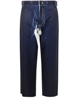 Comme des Garçons Klassische Cropped-Hose - Blau