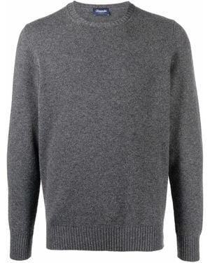 Drumohr Crew-Neck Cashmere Jumper - Grey