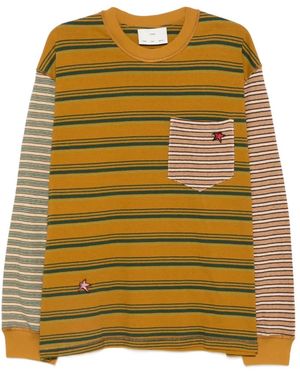 Song For The Mute Gestreiftes Tictac Sweatshirt - Gelb