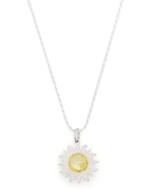 Bleue Burnham Collar Sun Con Colgante - Blanco