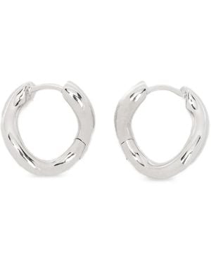 Tom Wood River Hoop Earrings - White