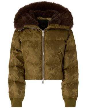 Pinko Camouflage-Pattern Puffer Jacket - Green