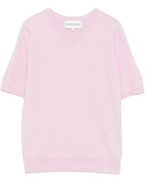 Bompard Short-Sleeved Cashmere Sweater - Pink