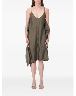 Ter Et Bantine Asymmetric Draped Dress - Green