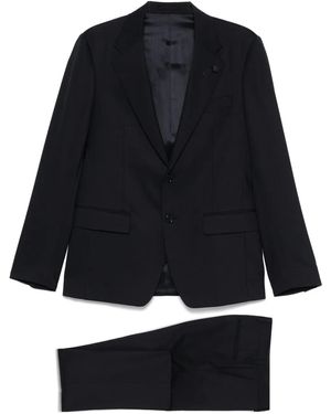 Lardini ブローチディテール スーツ - ブラック