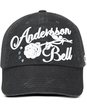 ANDERSSON BELL Logo-Detail Baseball Cap - Black