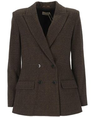 Emme Blazer Mit Prince Of Wales-Karomuster - Schwarz