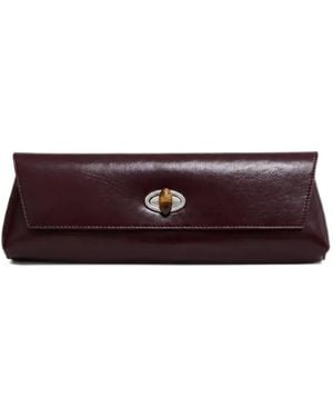 Christopher Esber Buki Patent Leather Clutch Bag - Purple