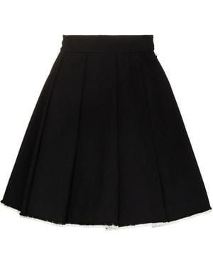 ShuShu/Tong Pleated Raw-hem Skirt - ブラック