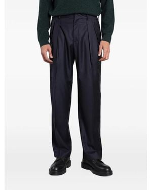 Paul Smith Pleated Polka-Dot Pants - Blue