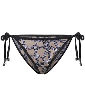 Loewe Anagram-Print Bikini Bottoms - Grey
