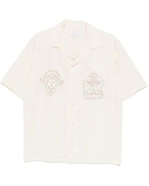 Maison Kitsuné Parisian Monuments Resort Shirt - White