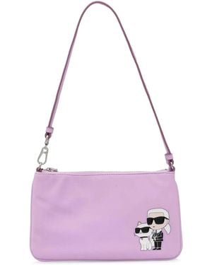 KARL LAGERFELD K/Ikonik 2.0 Shoulder Bag - Purple
