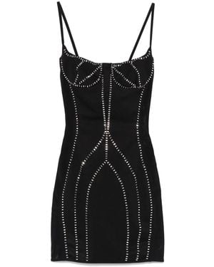 The Attico Form-Fitting Mini Dress - Black