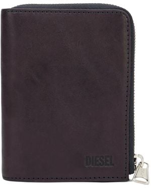 DIESEL Zip-Around Leather Wallet - Blue