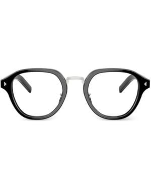 Prada Lunettes De Vue À Plaque Iconic - Noir