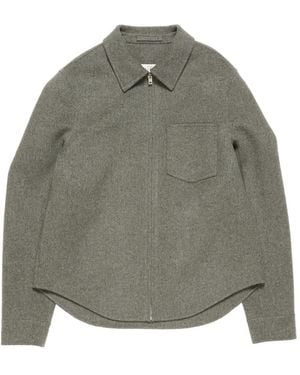 Acne Studios Zip-Up Shirt Jacket - Grey