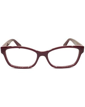 Gucci Brille Mit Eckigem Gestell - Natur