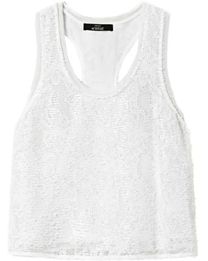 Twinset Sequin-Embellished Tank Top - White