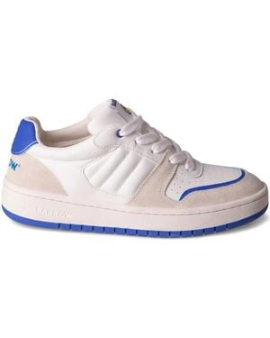 Barrow Suede-Panel Sneakers - White