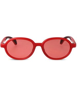 Moncler Caprice Round-Frame Sunglasses - Red