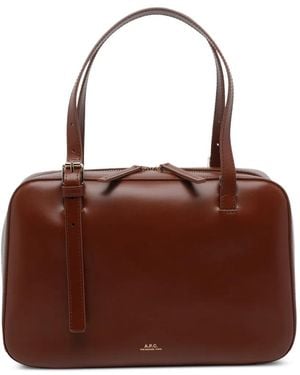 A.P.C. A. P.C. Mini Leather Crossbody Bag For - Brown