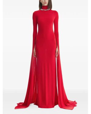 2310 STUDIO Robe Longue À Mancherons - Red