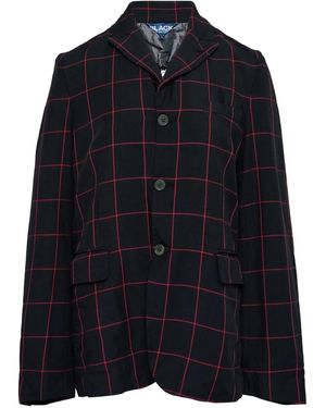 COMME DES GARÇON BLACK Check-Pattern Blazer - Blue