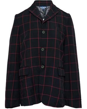 COMME DES GARÇON BLACK Check-Pattern Blazer - Blue