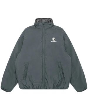 Aape By A Bathing Ape Aapenow Moonface Logo-Patch Jacket - Blue