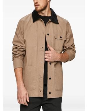 Vans Corduroy-Collar Patch-Pocket Jacket - Natural