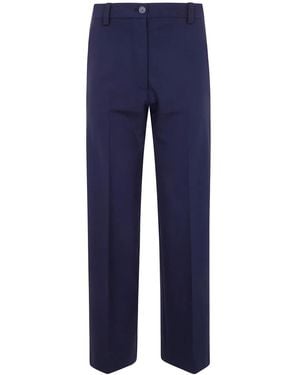 Semicouture Straight-Leg Tailored Trousers - Blue